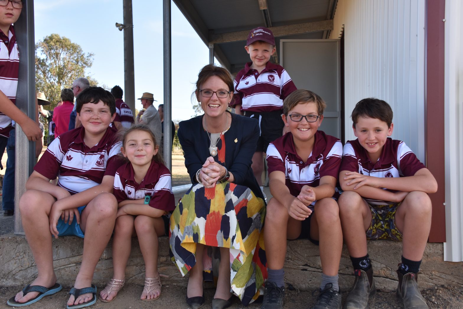 Member for Cootamundra Steph Cooke at McLean Oval to announce funding which will contribute to the construction of a new facility.